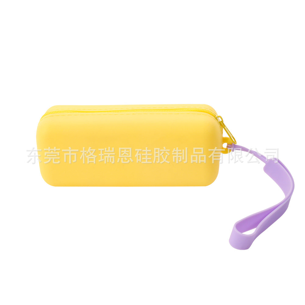 Simple mini portable creative silicone storage bag cosmetic bag portable pencil bag rectangular silicone bag