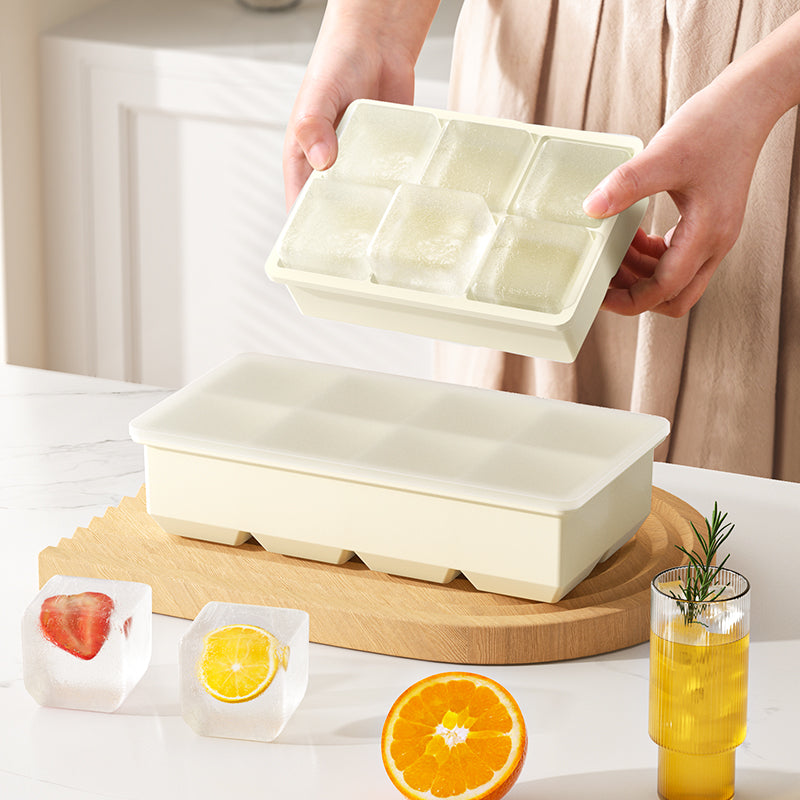Large ice cube mold ice tray ice box silicone large square ice for home frozen ice cubes large food grade homemade handy gadget