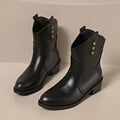 autum medium heel pointed toe thick sole short boots women's large size 40-43 foreign trade cross-border women's boots martin boots retro ankle