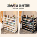 Household steel shoe rack door floor-standing multi-layer storage rack simple shoe cabinet entrance door rear storage rack