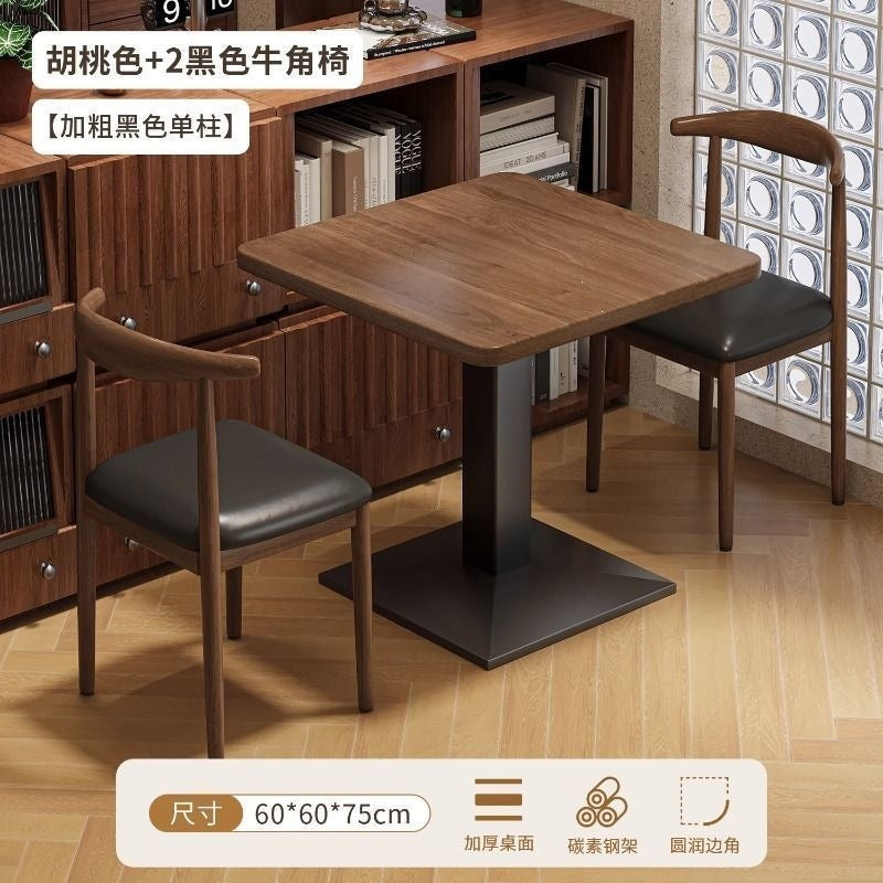 Commercial restaurant tables and chairs breakfast restaurant snack noodle shop long table milk tea barbecue restaurant one table four chairs combination dining chair