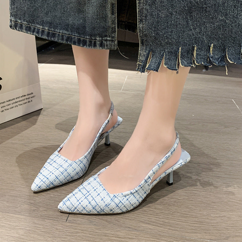 French chic pointed-toe heeled sandals for women - new summer 2024 collection - stiletto heel, slip-on style - wholesale available