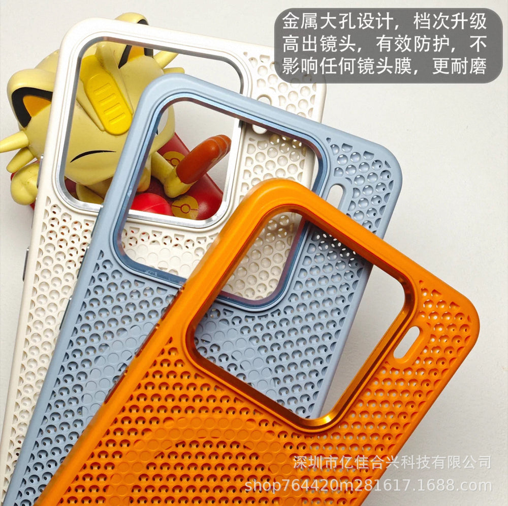 Premium metal lens compatible xiaomi 15 magsafe magnetic honeycomb cooling phone case, redmi k80 drop-proof