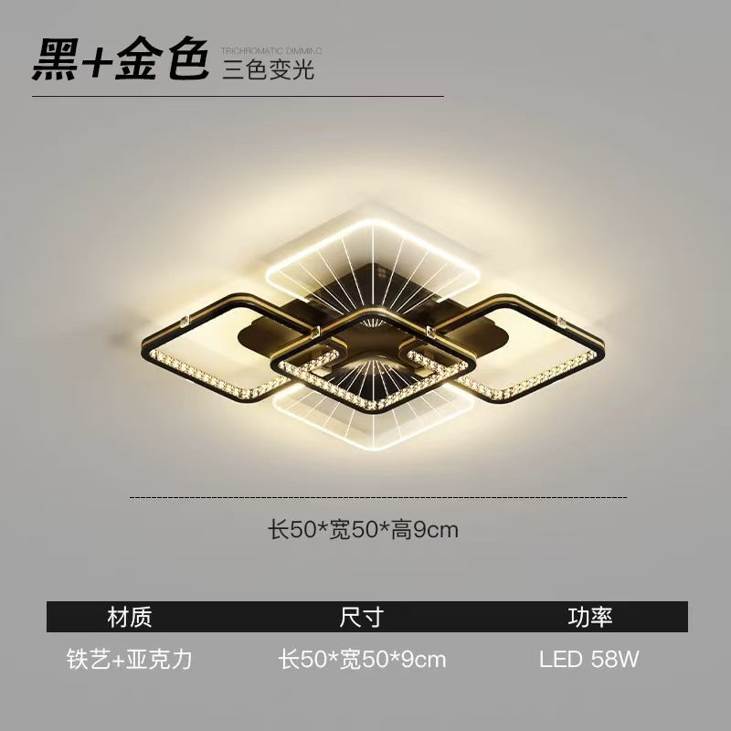 2025 new atmospheric light luxury living room light ceiling light master bedroom lighting combination whole house package simple and modern