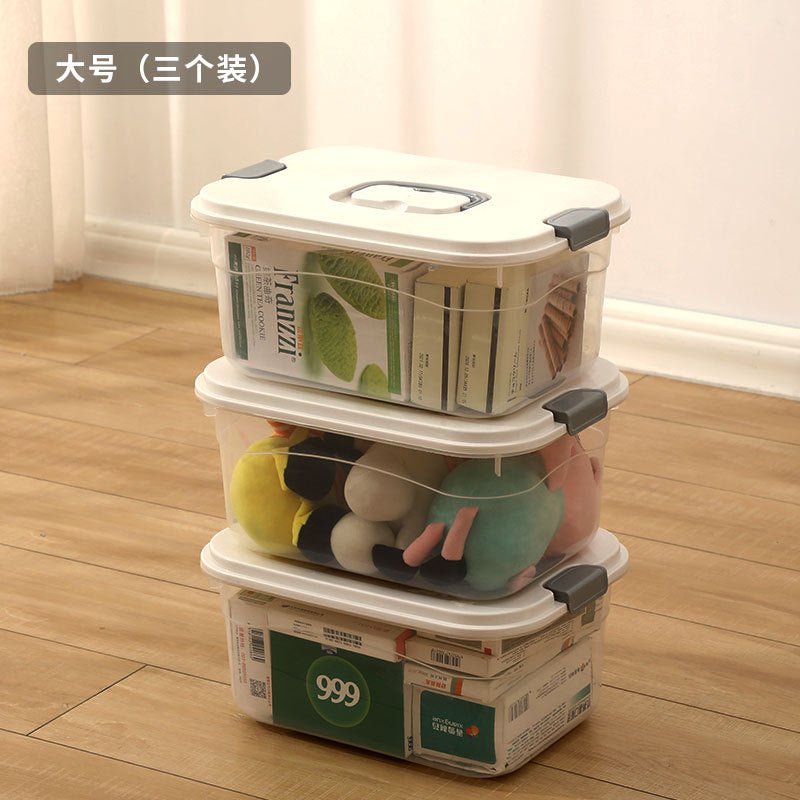 Household wardrobe storage box Clothes toys Books Transparent storage box Plastic snacks Car finishing box Storage box