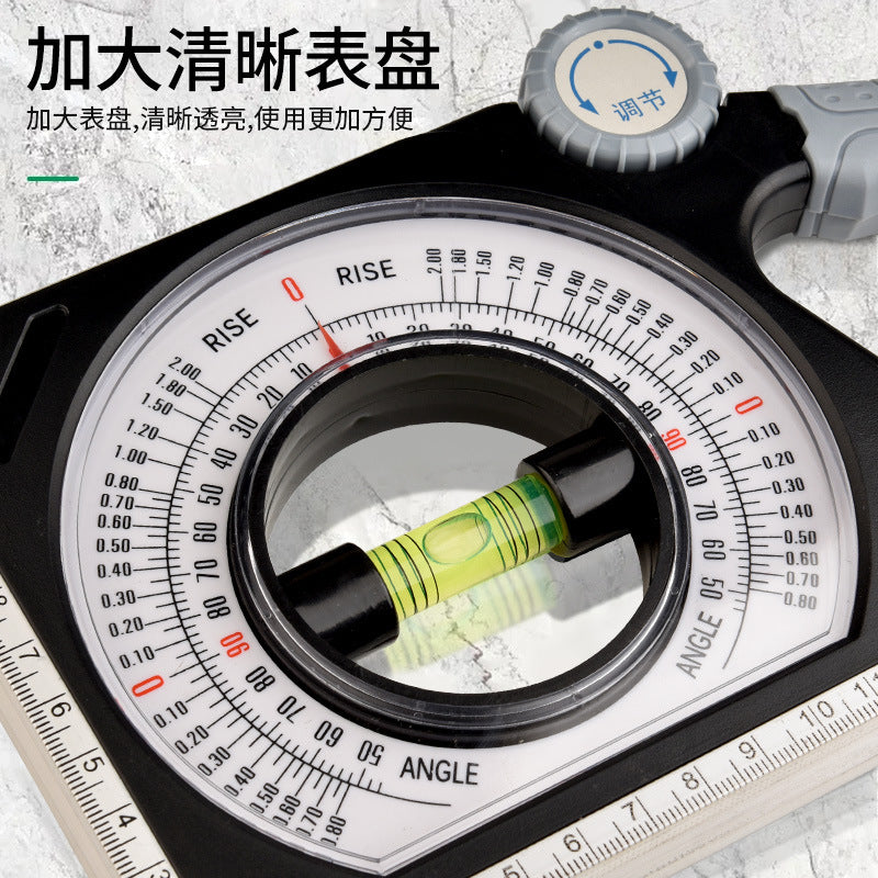 Magnetic multifunctional slope meter, angle gauge, level angle ruler, slope meter, slope ruler, angle measurement