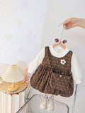 New arrival baby girl spring long sleeves fake suspender skirt girldress spring autum little princess style spring & fall skirt