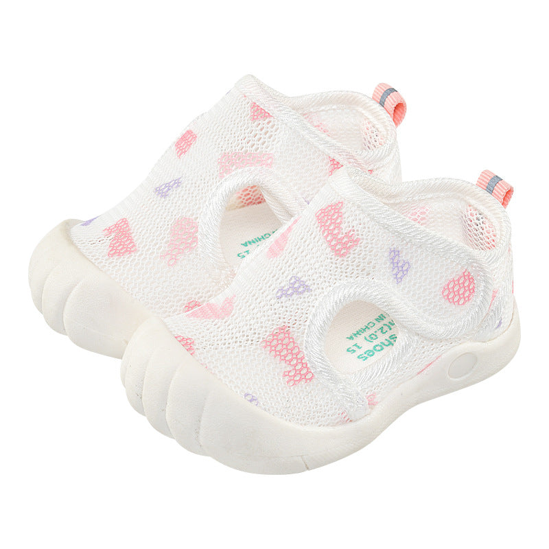 Baby sandals for boys, summer first walker shoes, 0-1-2 years old infant anti-slip soft sole mesh shoes for babies and toddlers, baby girl shoes
