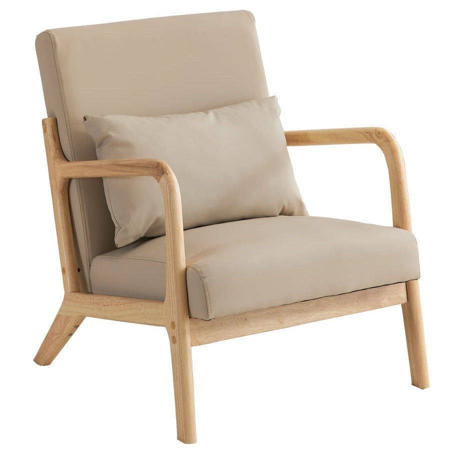 Export home living room backrest chair modern casual armrest lazy chair all solid wood classy dining chair