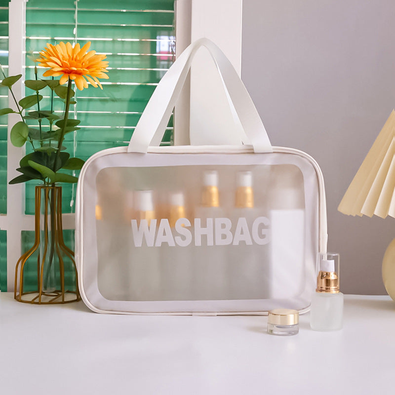 Wash storage bag Premium waterproof single-layer cosmetic bag Portable large-capacity transparent travel cosmetic storage bag