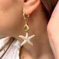 Women's earrings wholesale: european and american cross-border, ocean-themed, vacation style, niche, light luxury, high-end stud earrings, unique starfish earrings