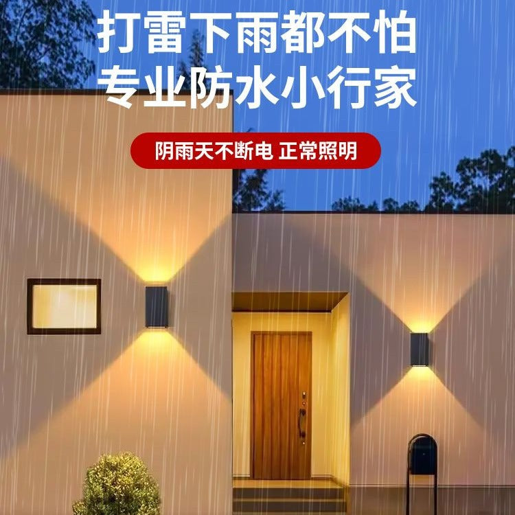 Solar outdoor lights - landscape decorative lighting for courtyards, villas, balconies, gardens, and walls - waterproof outdoor wall lights and wash lights