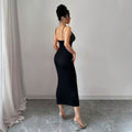 Shein independent station cross-border women's fashionable style dress summer sleeveless suspender sexyelegant hip covering long skirt