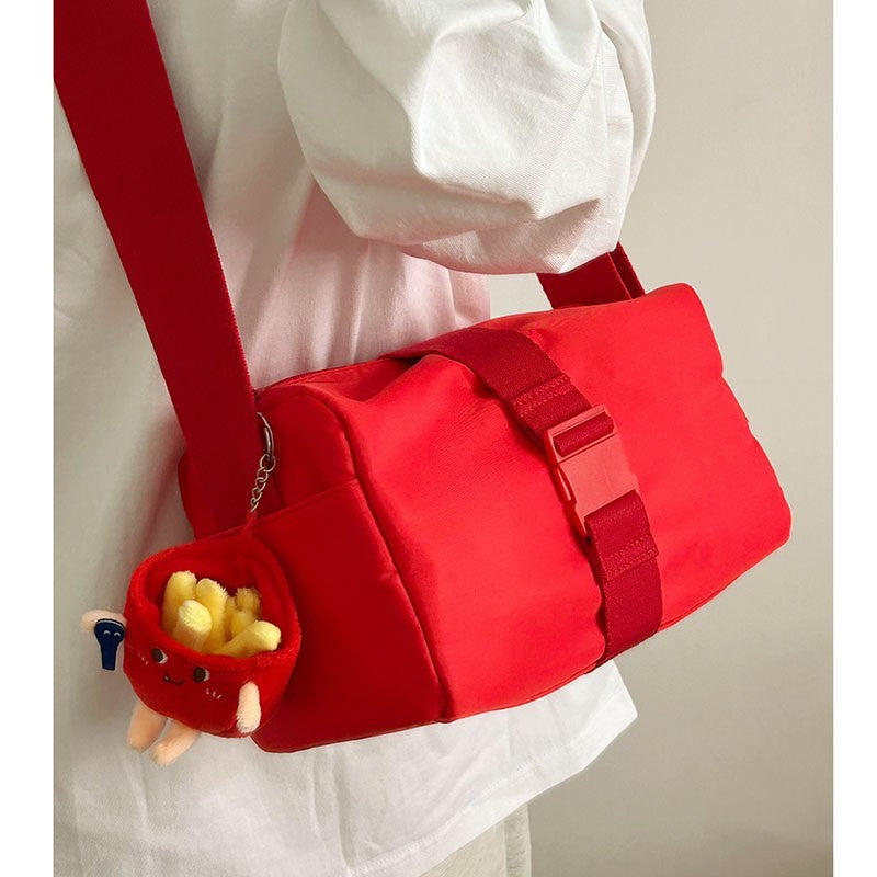 Cross-border casual nylon toast bag women's 2023 new sports style ins versatile fitness bag shoulder messenger bag