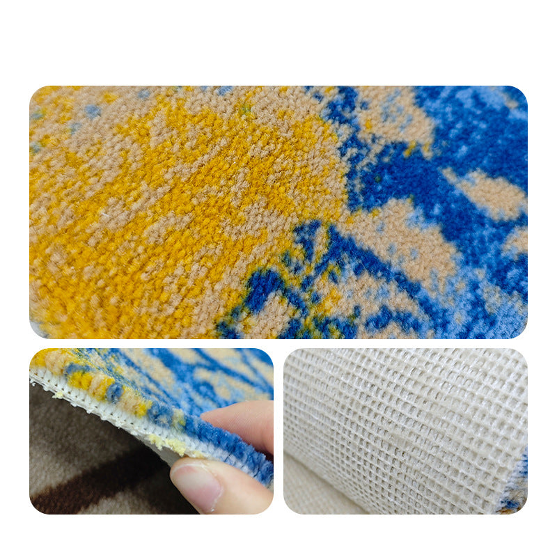 Custom hotel carpet for hallways and aisles, hotel guest room bedside rug, thickened nylon b1 flame retardant full coverage floor mat