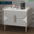 Solid wood cabinet with 50cm rock slab top, light grey + white