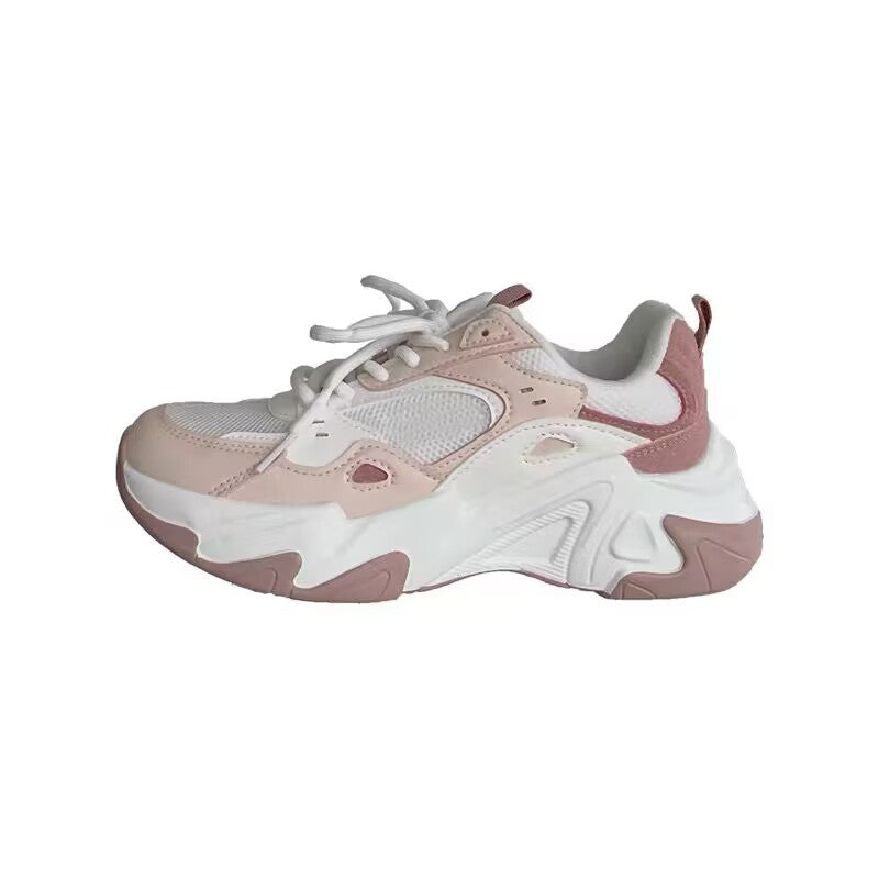 Hong kong style thick sole dad shoes women's ins trendy easiest for match 2026 spring and summer new arrival super popular easiest for match student sneakers