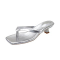 plus size small heel flip-flops for women  summer new arrivalfashioncasual square toe thin heel sandals