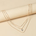 Square diamond necklace wholesale fashion cross-border sweater chain accessible luxuryclassy sense of small crowd multi-layered wearing chain clavicle chain for women