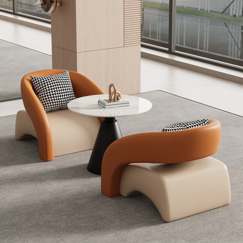Business reception & negotiation sofa table set - ideal for hotels, sales centers, lobbies, beauty salons, and lounge areas - single seater sofa