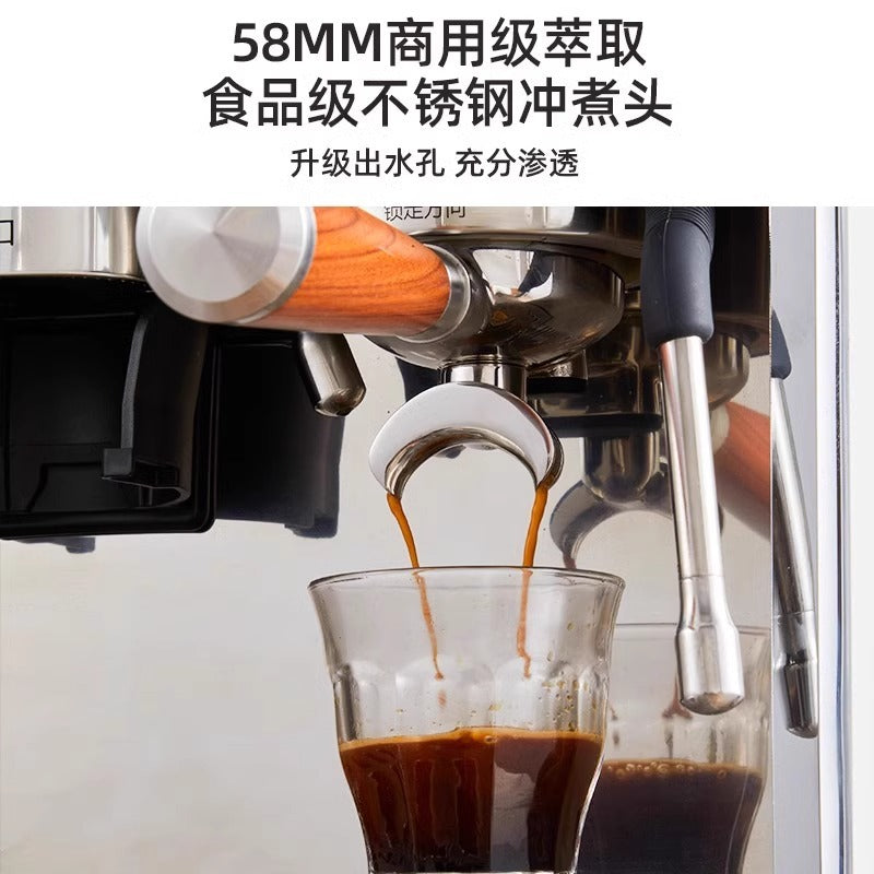 CHALOS Rock Coffee Machine Double Heating Semi-Automatic Home and Commercial Novice Italian Grinder