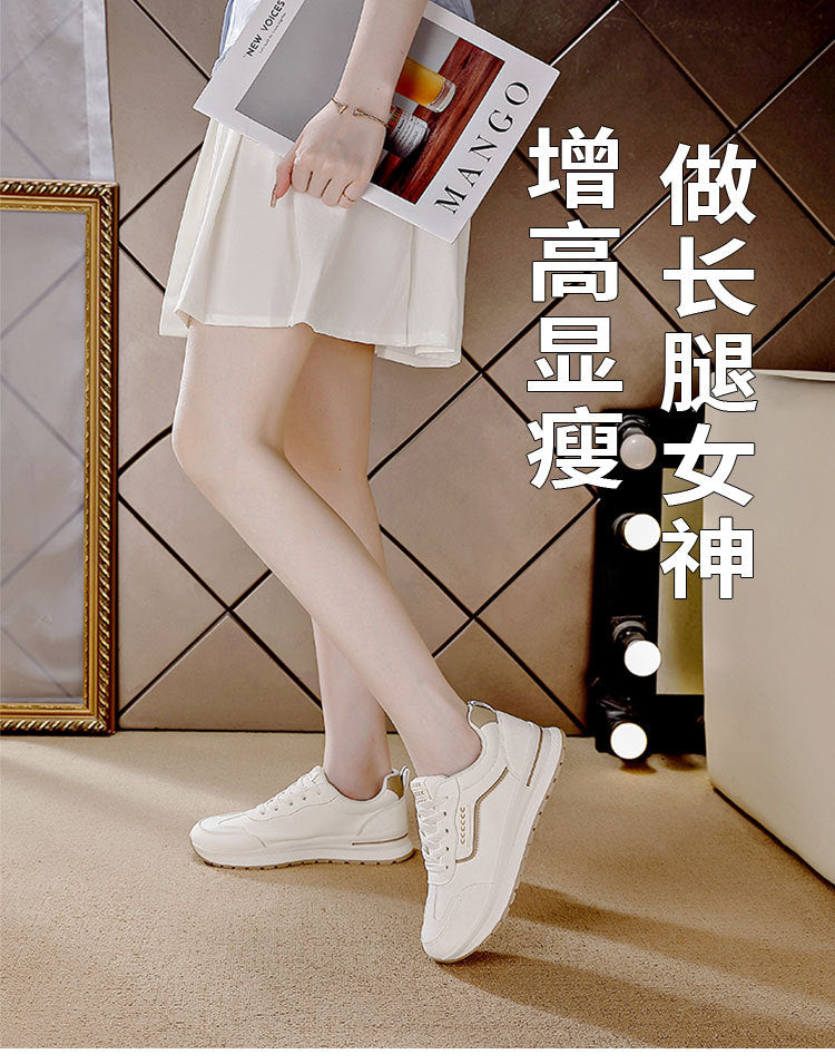 plus size women's soft sole athletic shoes - new spring/autumn versatile white sneakers - lightweight casual running shoes