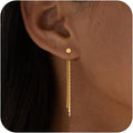 Niche stylesense of design pearl tassel earrings for women, two-wear stylish unique casual earrings, silver needle earrings