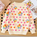 Girls' fall/winter thickened sweater - new  baby fleece-lined pullover knit top, stylish children's base layer