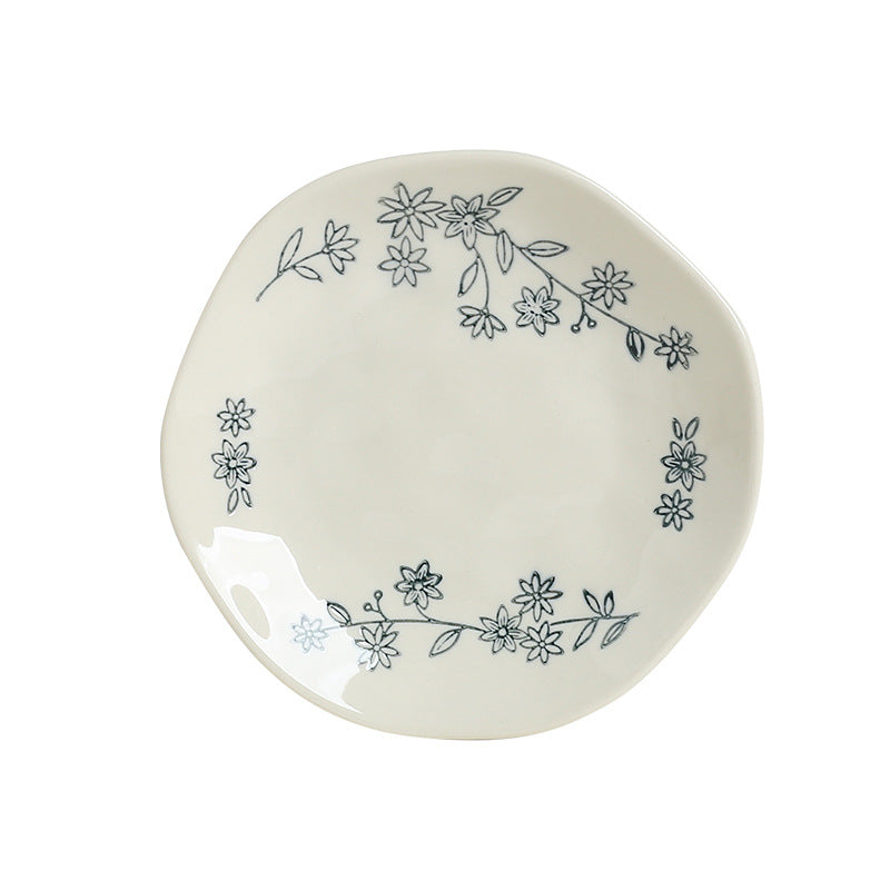 Chinoiserie creative for home ceramic tableware dish high-looking ceramic flavor dish vinegar dish dipping dish underglaze side dish