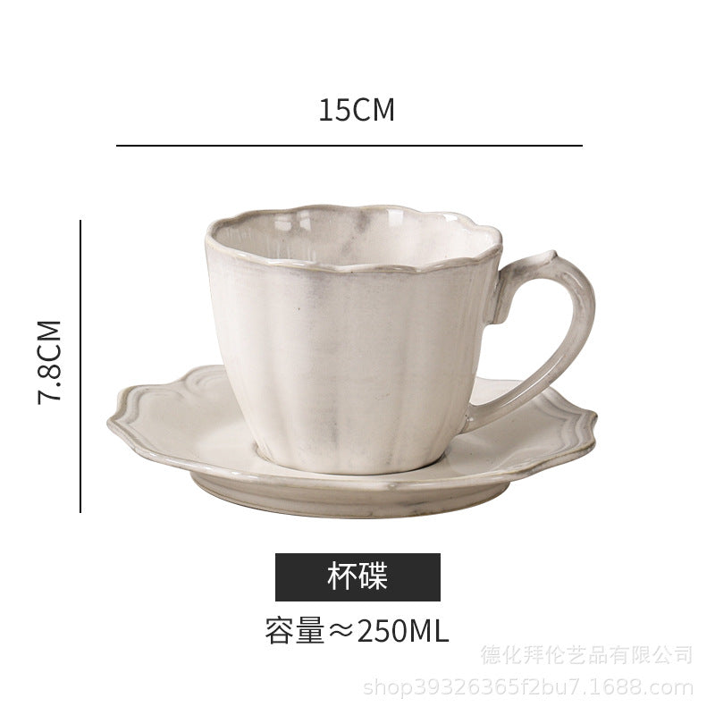 Creative retro western tableware suit restaurant for home italian stylish style grids kiln bowl plates ceramic wholesale
