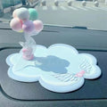Car anti-slip mat creative cartoon silicone coaster high temperature resistant washable mobile phone storage mat fashion soft rubber placemat
