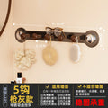 Behind-the-door suction cup hanger, bedroom suction cup hook, high-end retro wood grain strong double suction cup door organizer