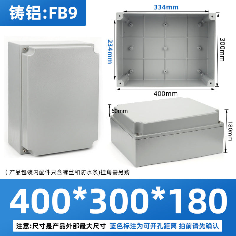 Cast aluminum waterproof box Outdoor waterproof aluminum box Metal box Outdoor terminal box Button box Sealed aluminum waterproof junction box