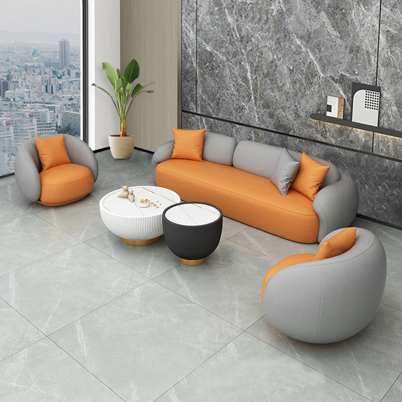 Nordic tech fabric mini sofa set - ideal for living rooms, yoga studios, beauty salons, clothing stores, reception areas, and waiting lounges