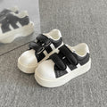 New chinese style korean velcro chunky sole sneakers for women, 2026 spring collection, white canvas shoes, student bread shoes