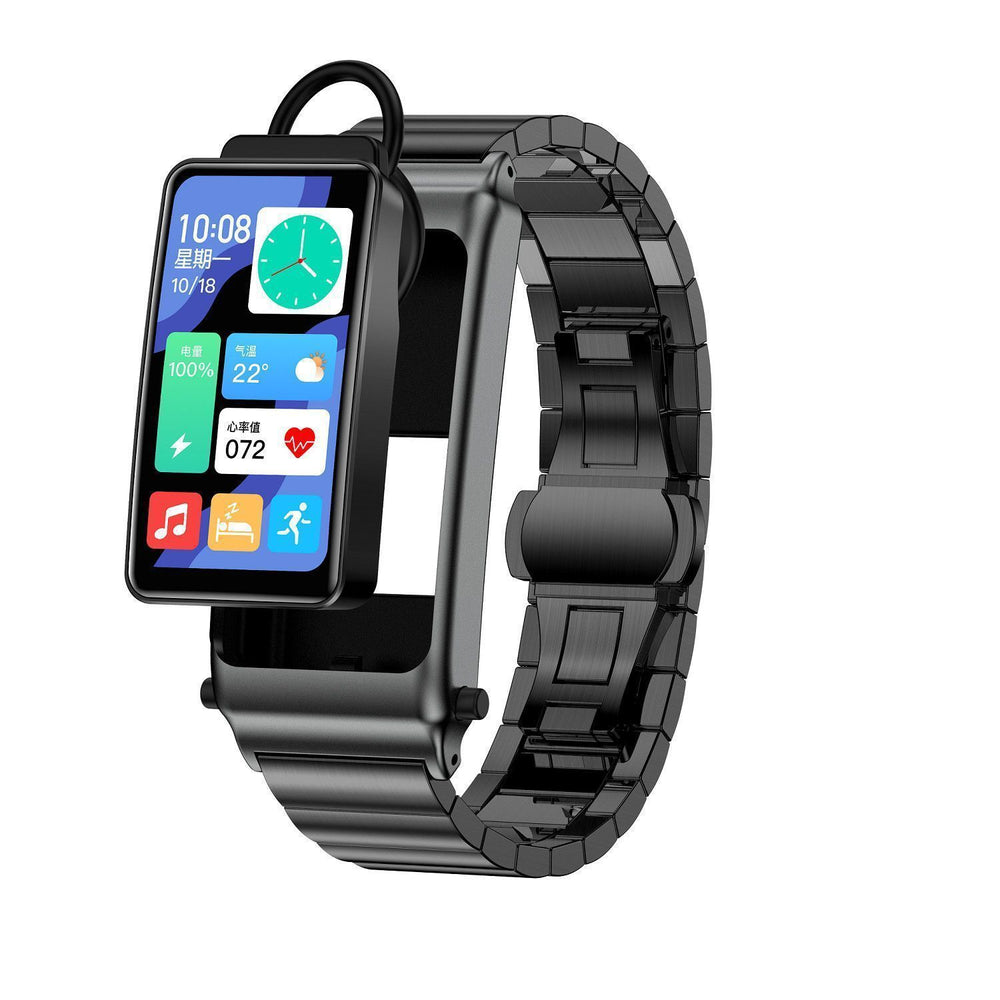 High-definition large screen, call and text-enabled smart bracelet with 2-in-1 earphones, heart rate and blood glucose monitoring, bluetooth watch with payment capabilities