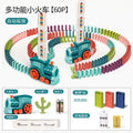 Domino electric train - educational toy for boys, automatic dispensing, music car, building blocks, assembled toy for girls