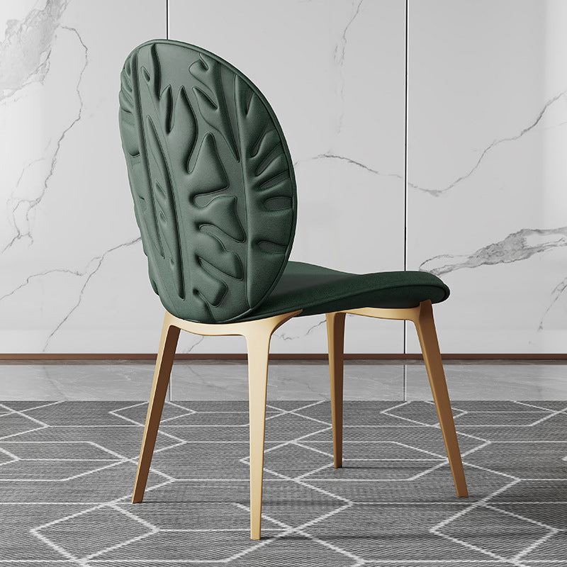 Luxury high-end dining chair - italian designer astrid leaf chair - upholstered backrest - perfect for small spaces - dining table chair