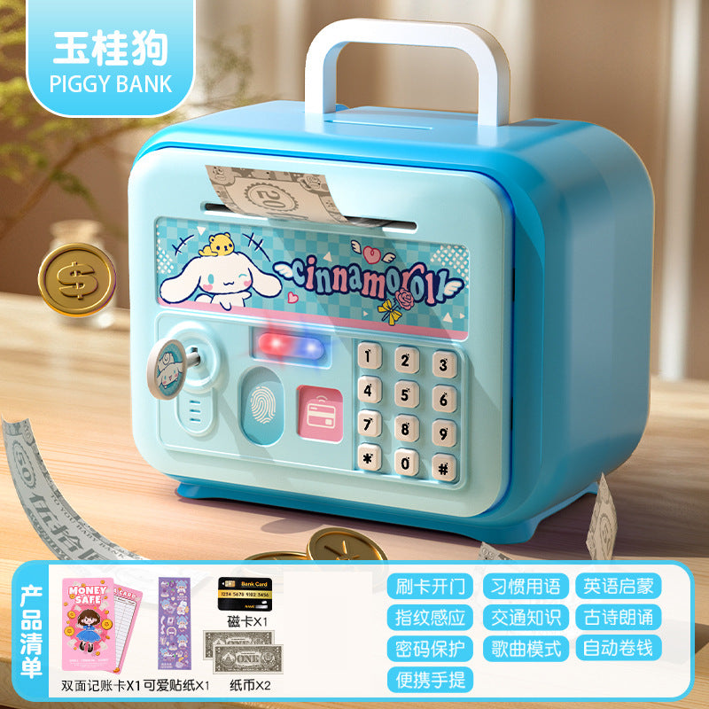 Nezha kids boys and girls piggy bank safe cabinet key password box savings coin storage storage