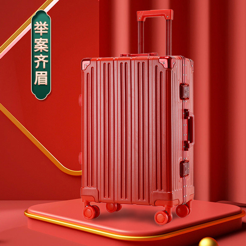 Customized suitcase 24 trolley case 20 inch universal wheel aluminum frame female and male password multi-capacity wholesale password box