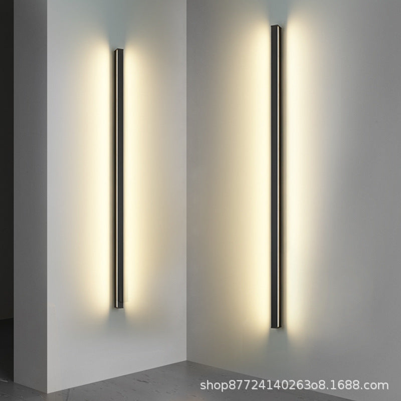 Casualaccessible luxury normcore bench wall lamp living room sofa background wall lamp aisle bedroom bedside led line lamp