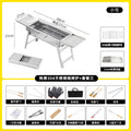 Stainless steel bbq grill 304 thickened bbq grill outdoor portable foldable bbq rack household charcoal grill