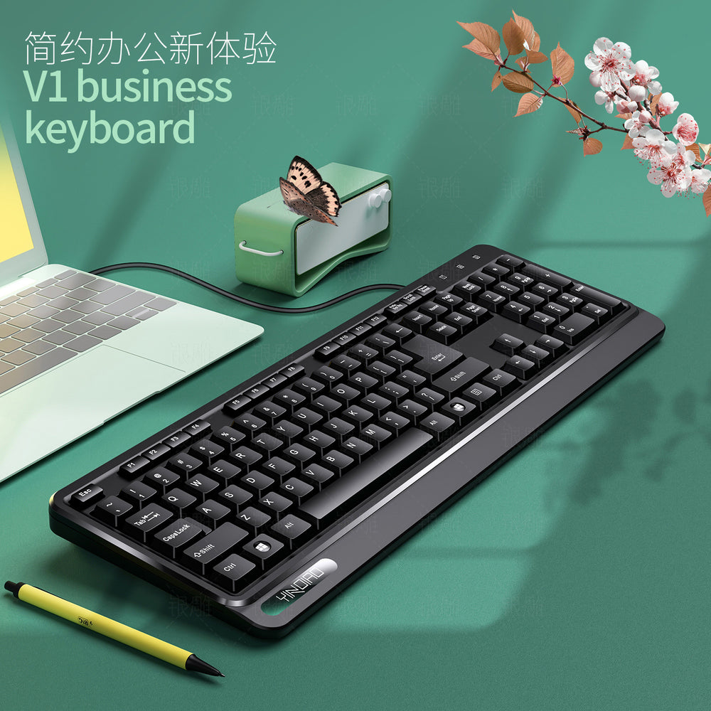 Silver sculpt v1 keyboard and mouse combo - wired, usb, for laptops, desktops, office, and computer accessories - private mold, cross-border wholesale