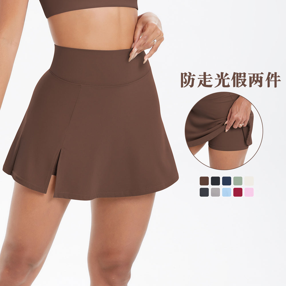 New arrival cross-border fashionhigh waist yoga short skirt breathable mini culottes running fitness tennis anti-exposure sports skirt