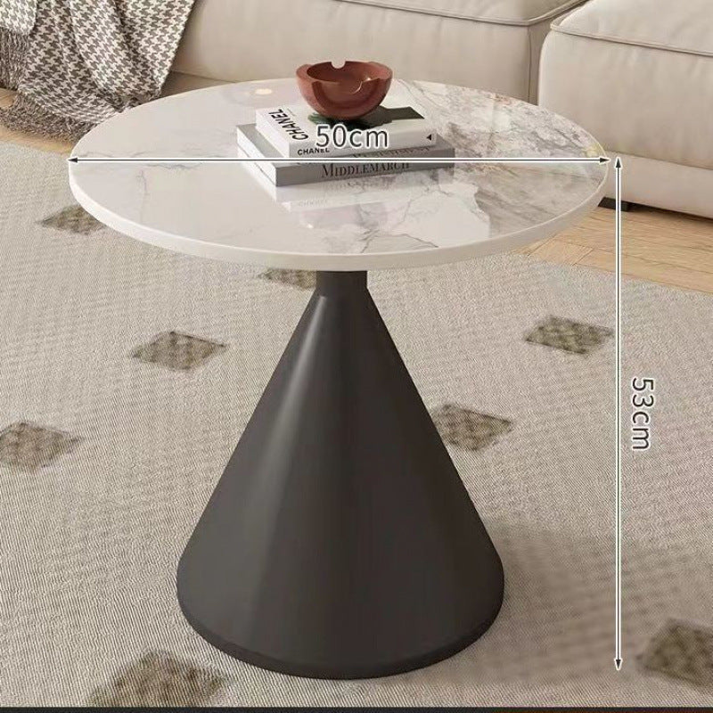 Cream style slate coffee table round living room for home small apartment b&b popular table modern normcore combination coffee table