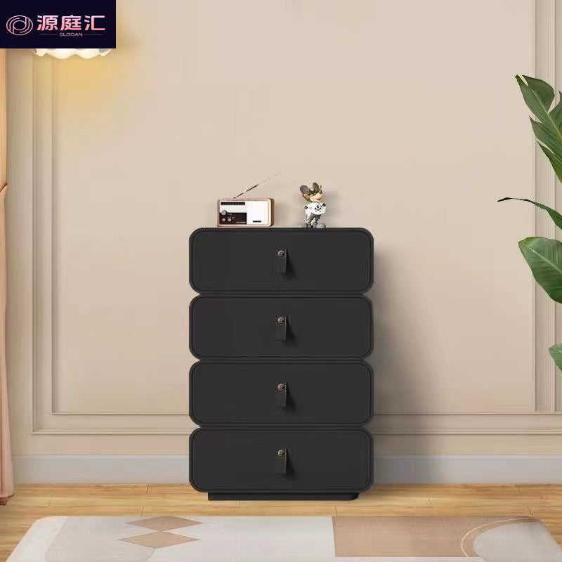Creative cream style solid wood storage cabinet complete four-drawer chest of drawers living room bedroom for home wall-mounted drawer chest of drawers
