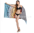 Factory wholesale full-page printed sand-free beach towel, soft, absorbent, quick-drying, mesh bag packaging, advertising cheerleading bath towel
