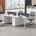 Office desk and chair set - minimalist office workstation for 2-4 people - partitioned desk for finance, office furniture