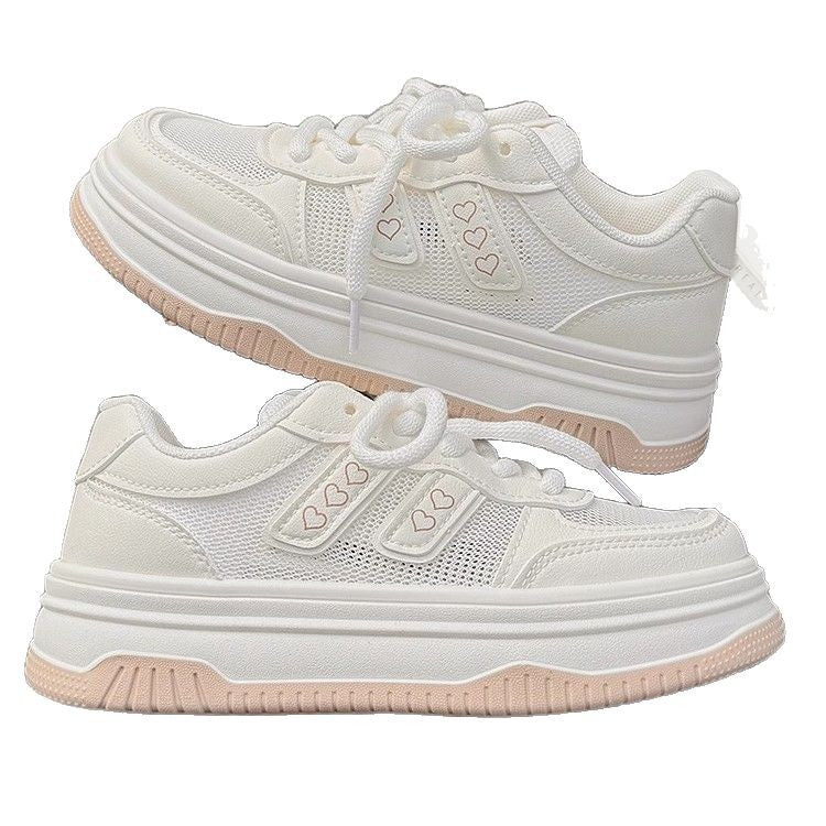Summer women's white sneakers - perfect with skirts - 2026 new arrival - hot selling mesh shoes - breathable mesh casual shoes - athletic shoes