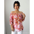 Women's  summer european and american style new long-sleeved loose pink blouse